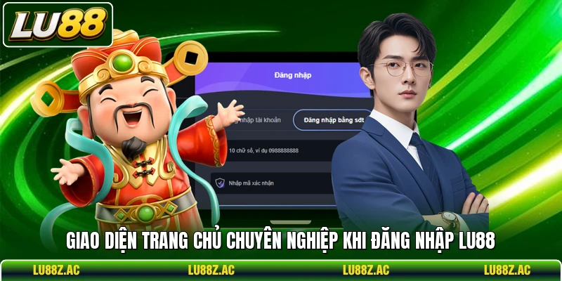 Giao diện trang chủ chuyên nghiệp khi đăng nhập LU88